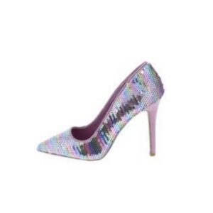 Qupid Multicolor Sequin Heels